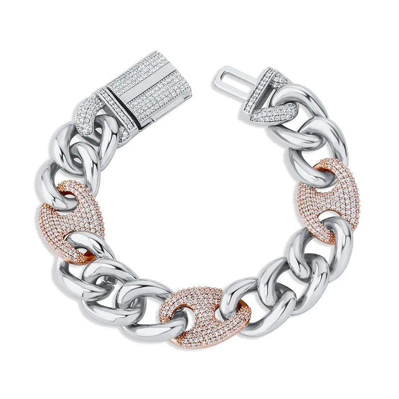 Bracelet Box Buckle Cubic Zirconia