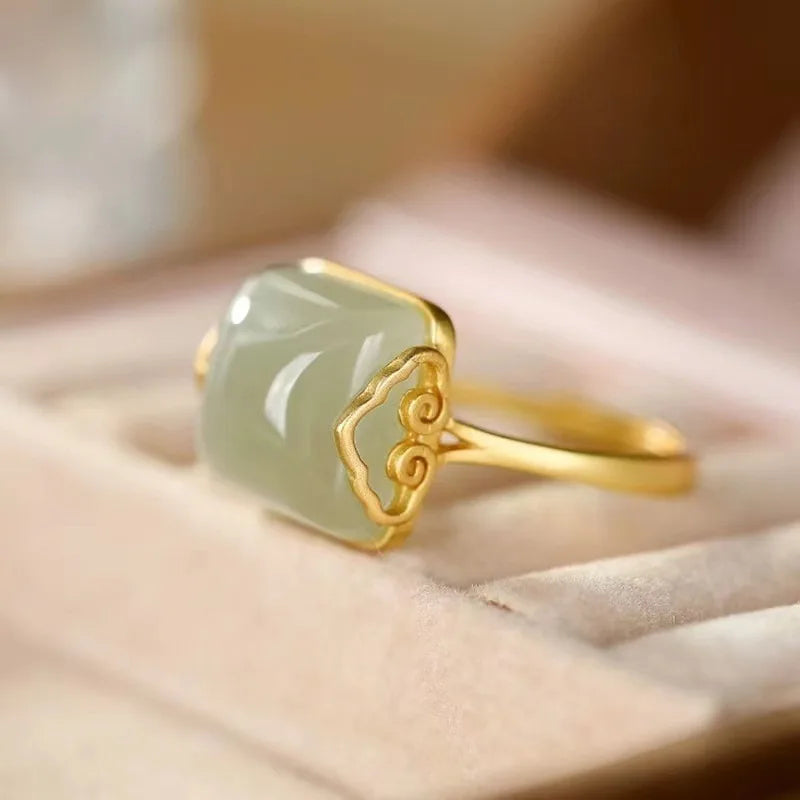 Jade Ring Opening Adjustable for Finger