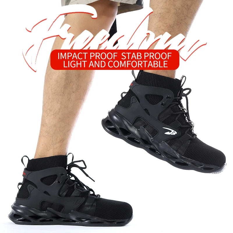 Mens Breathable Anti Puncture Safety Shoes