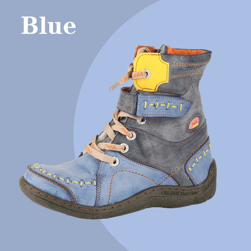 Women Leather Boots Plush Lining