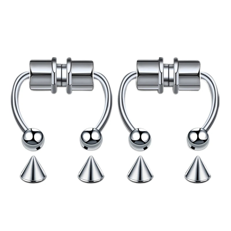 Nose Ring Hoop Magnetic Clip Non Piercing Jewelry