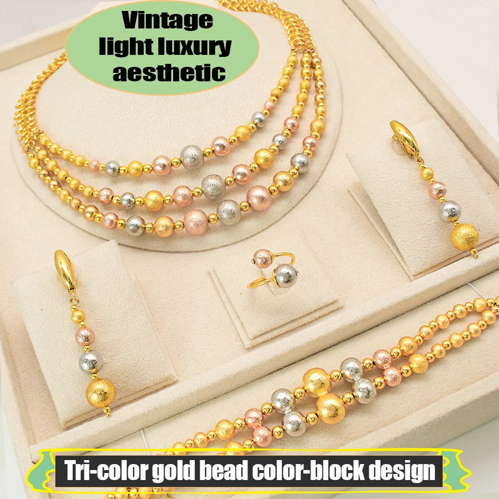 Jewelry Set Four Piece Fashion Jewelry Set Necklace Bracelet Earrings Ring