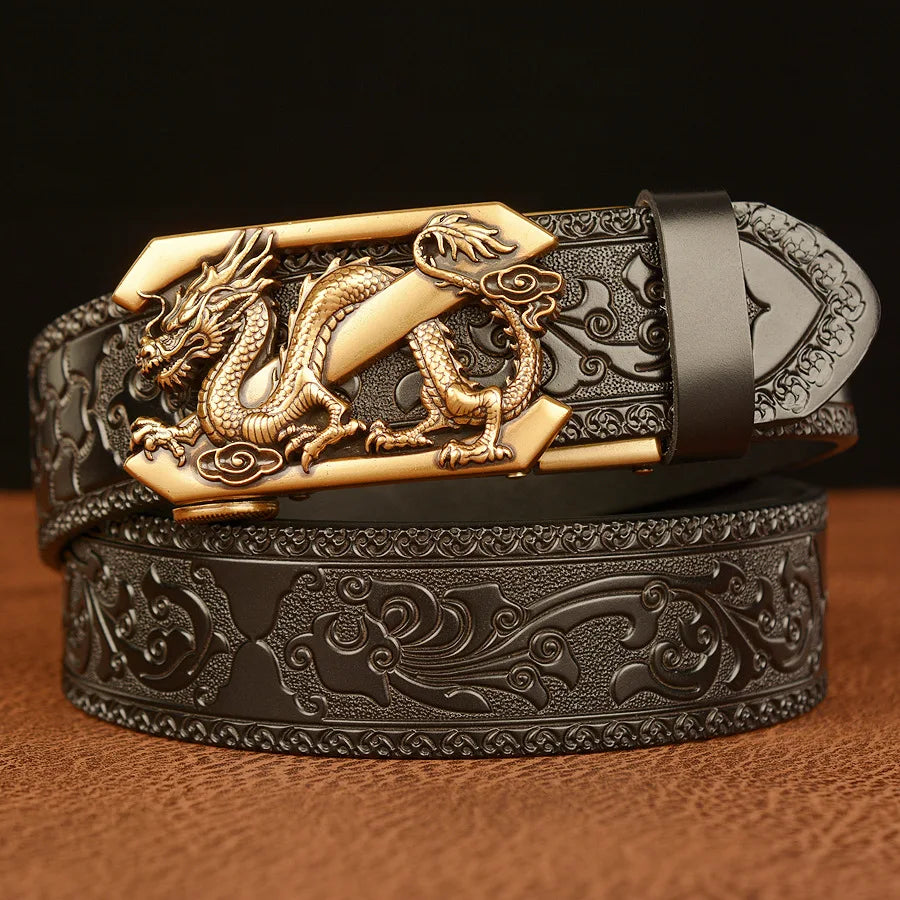 Dragon Belt Automatic Buckle Casual Style