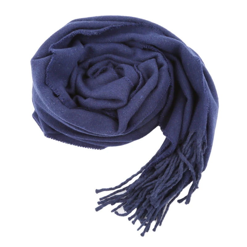Scarf Wool Winter Warm Cashmere Thickened Tassels