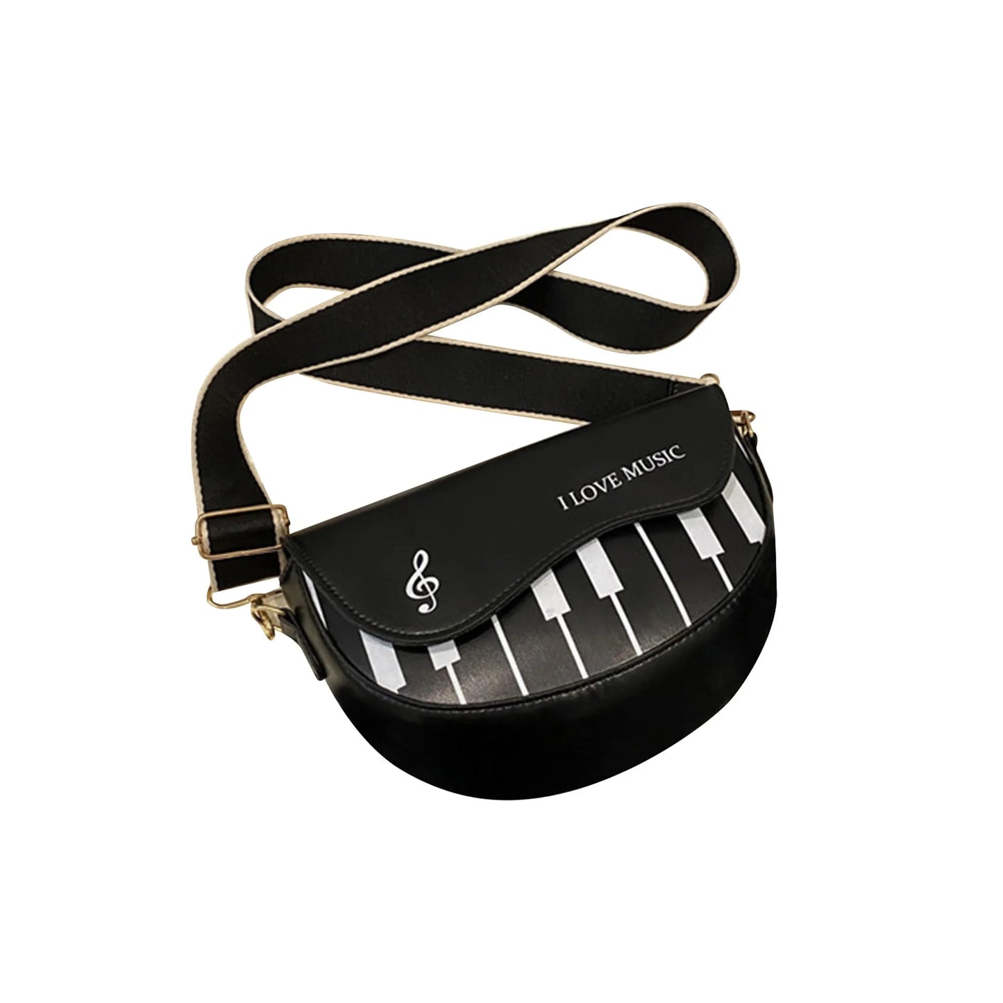 Shoulder Purse Musical Notes
