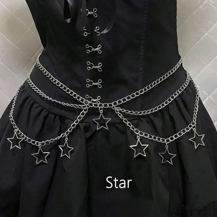 Waist Chain Five Pointed Star Waist Chain JK Accessory