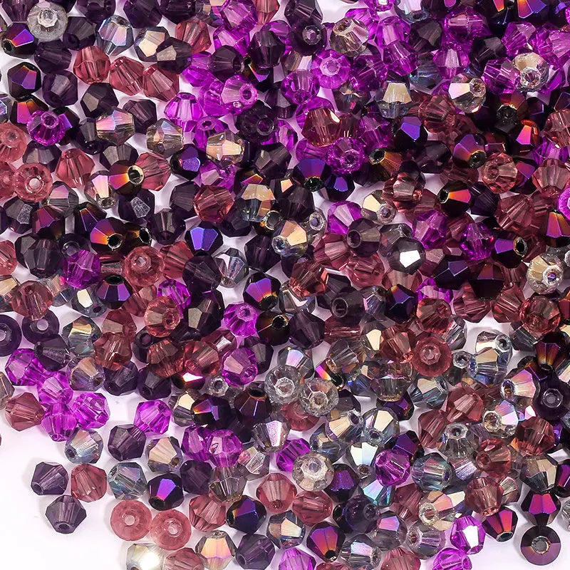 Glass Bicone Beads Faceted Crystal For Jewelry Making