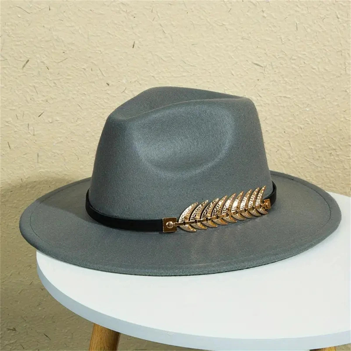 Western Hat Tweed Flat Brim Sunshade Lightweight
