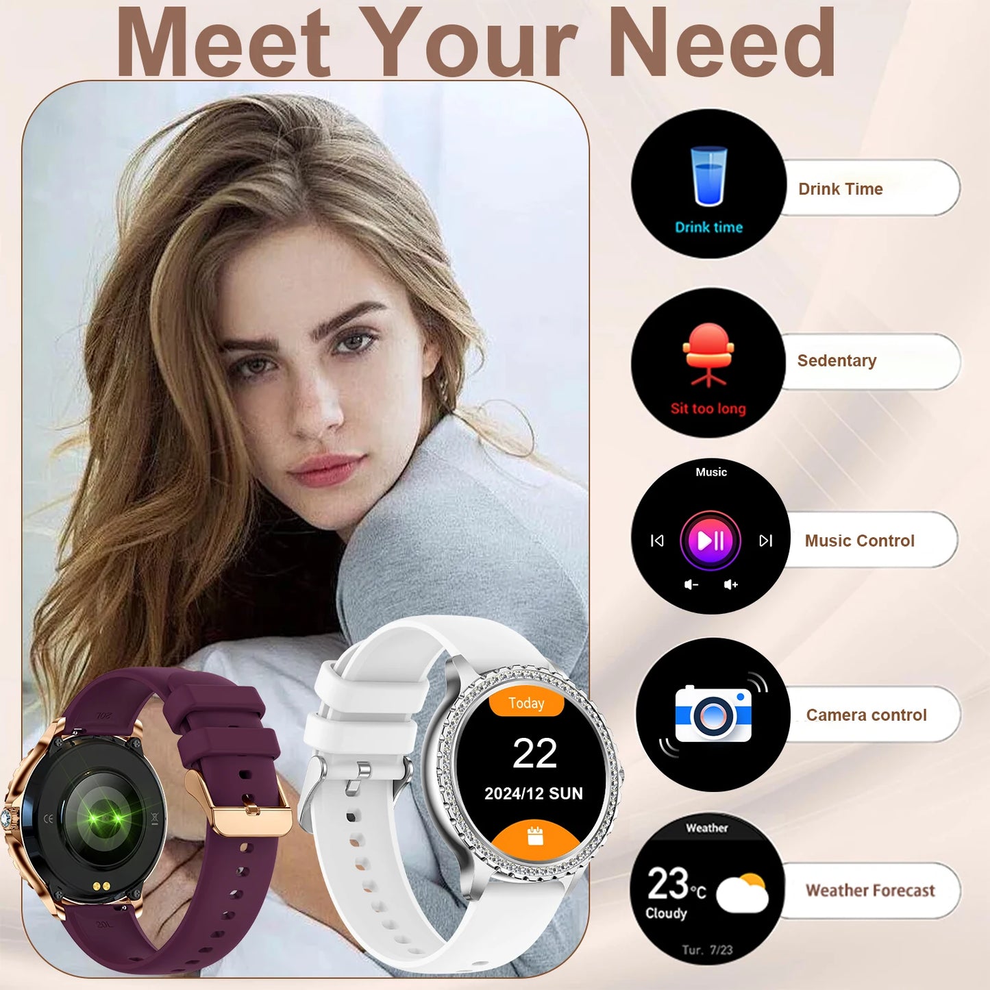 INNOFOVO Smart Watch Fitness Tracker With Wireless Calls