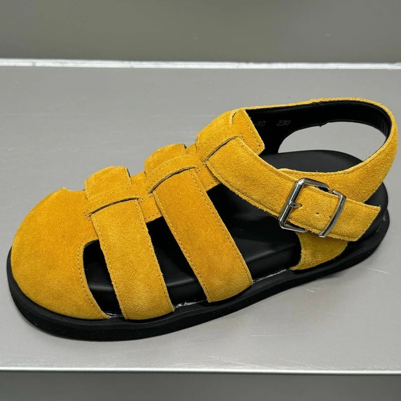 Sandals Womens Flat Genuine Leather