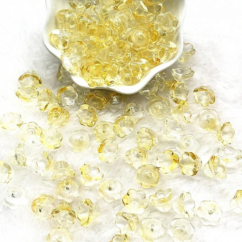 HWYCRRGT Glass Lampwork Beads Caps For Jewelry Making DIY Bracelets Hairpins
