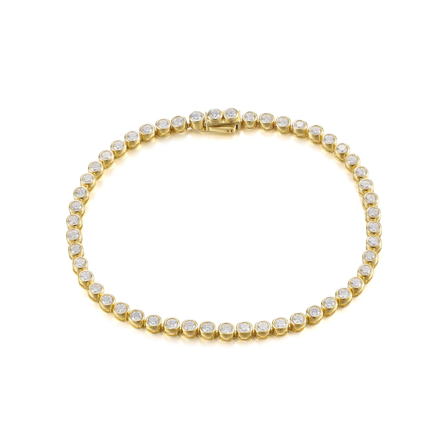 Moissanite Bracelet Set 14K Gold