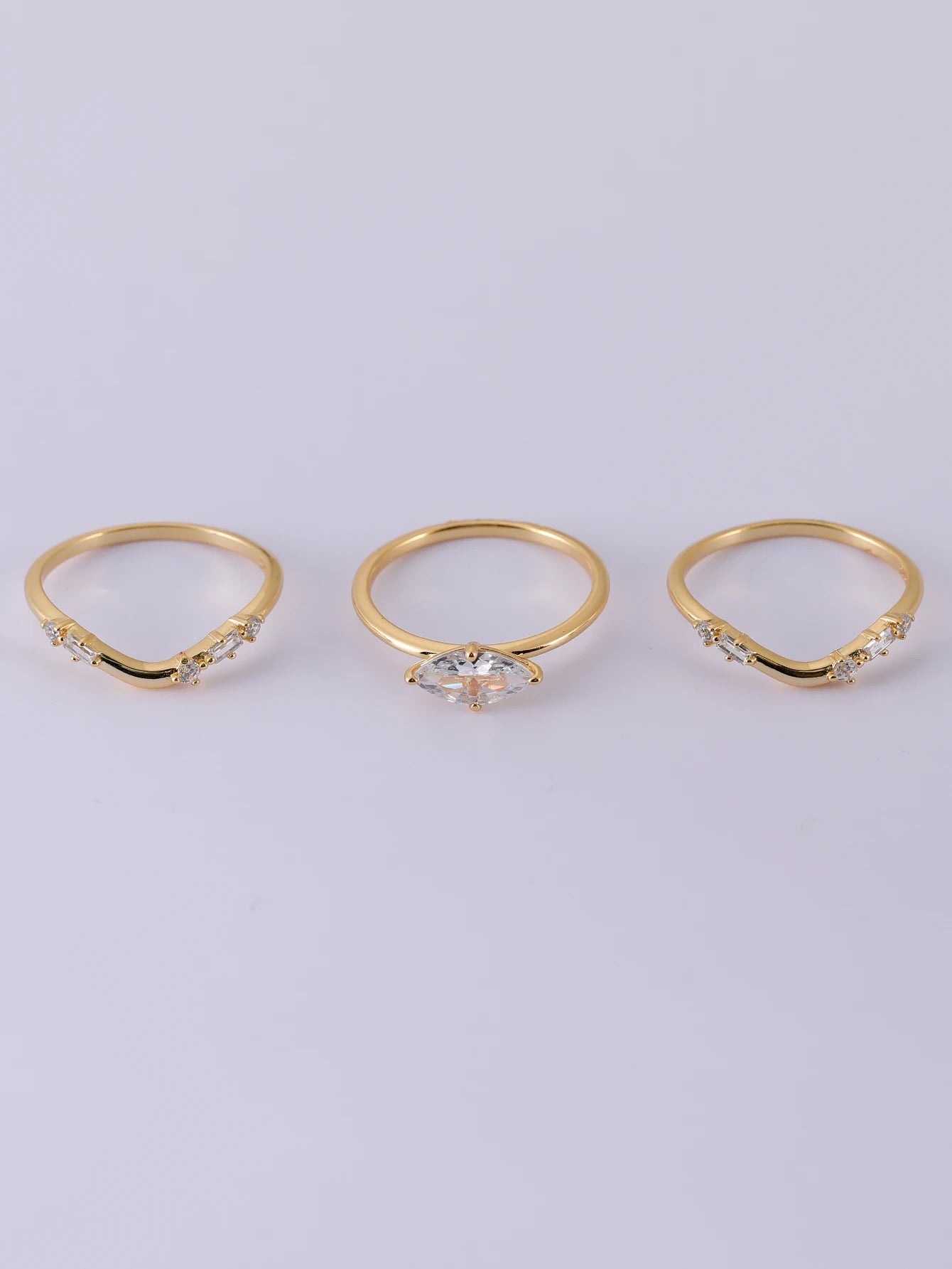 Moissanite Ring Set 3pc S925 Sterling Silver 1ct Marquise Jewelry