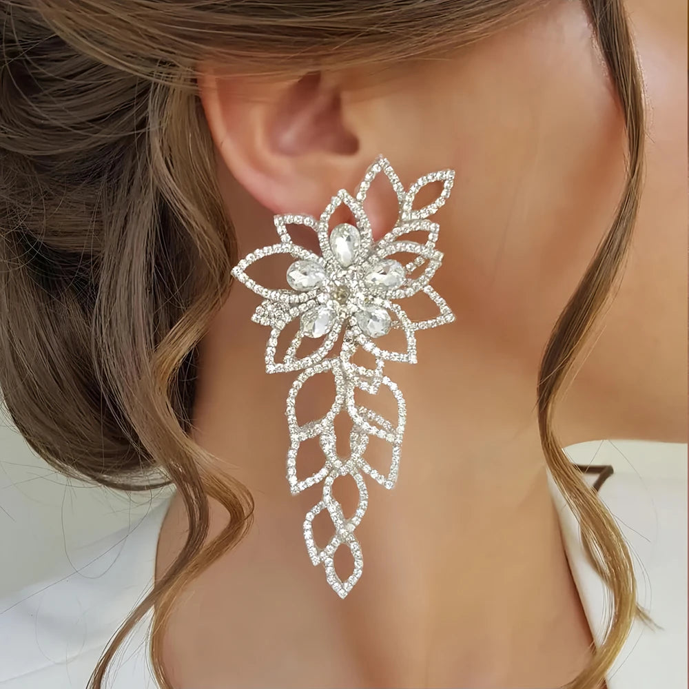 Earrings StoneFans Romantic Flower Dangle