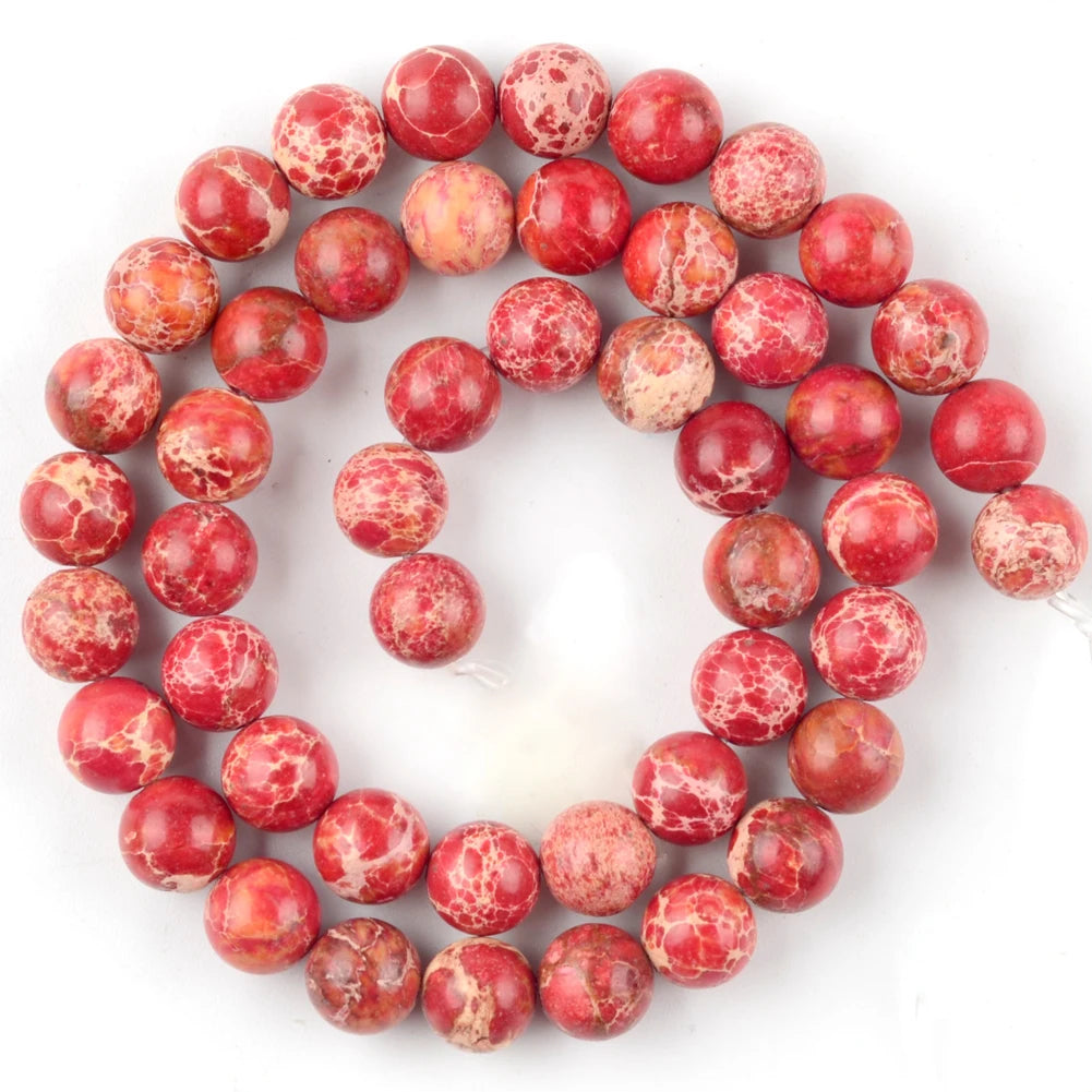 Jasper Beads For Jewelry Making Natural Red