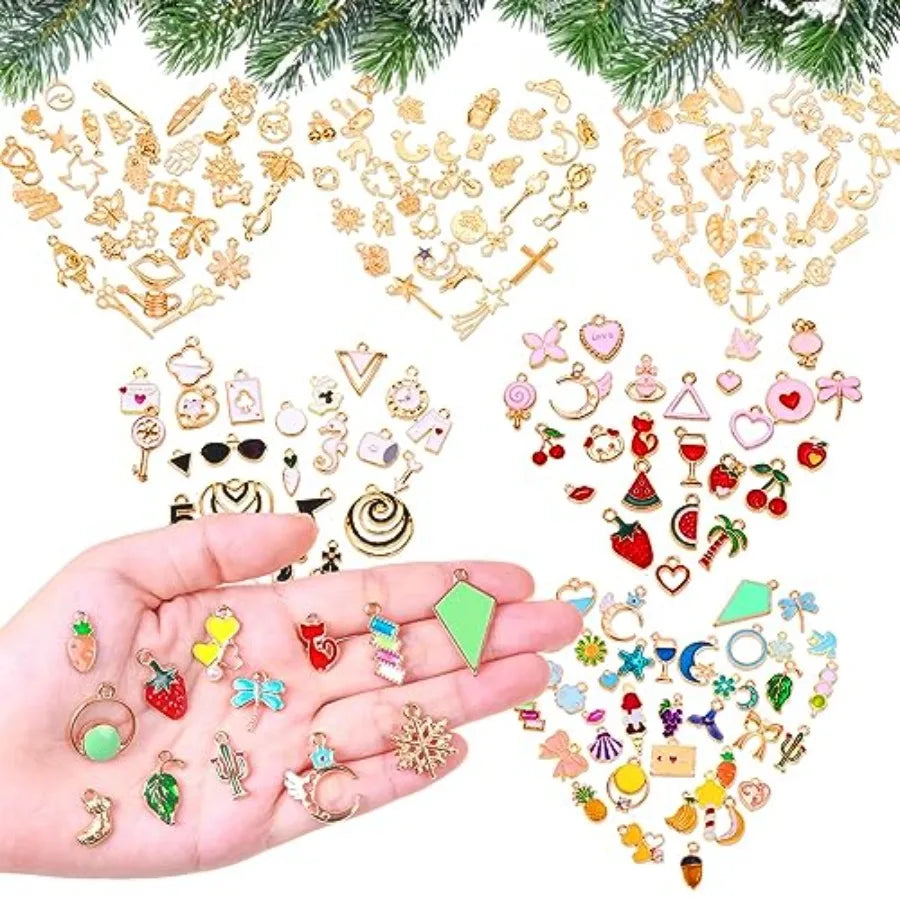 Jewelry Charms 200Pcs Bulk DIY Earrings Bracelets Necklaces