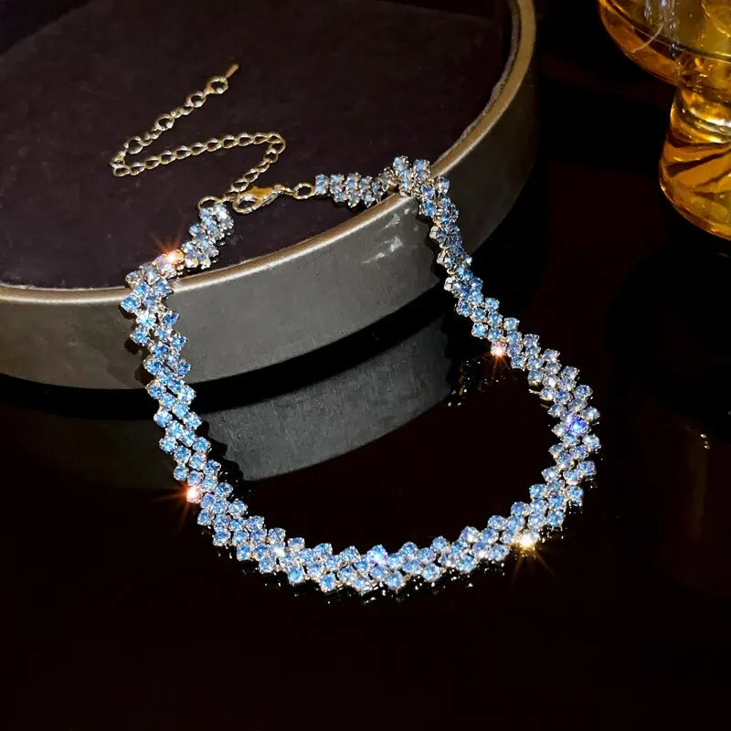 Rhinestone Choker Geometric Crystal Jewelry