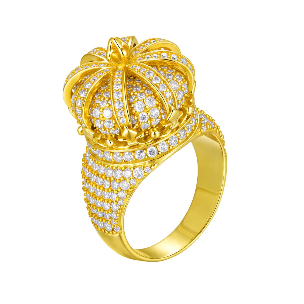 Ring Moissanite S925 Silver Lion Crown