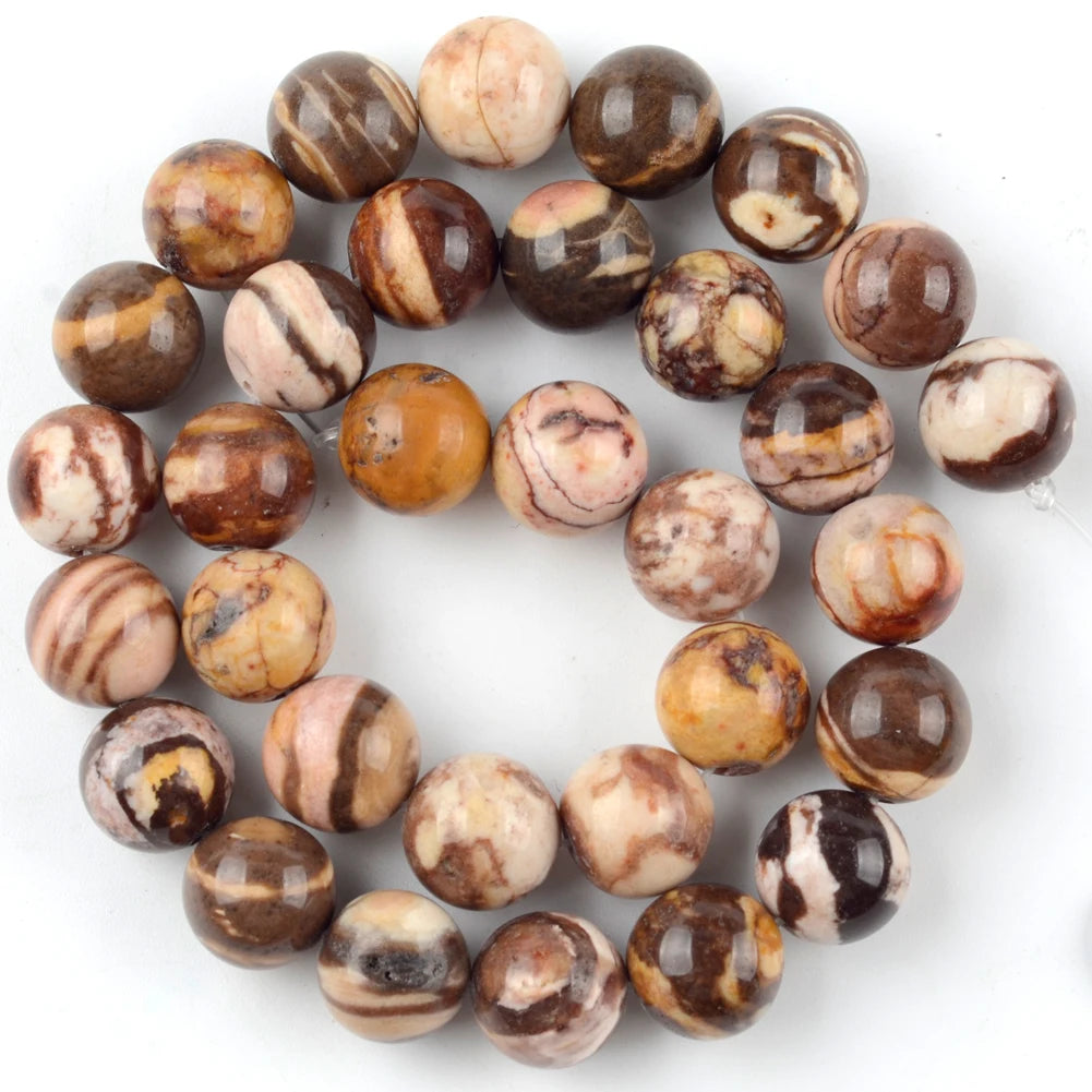 Australian Zebra Jasper Beads for Jewelry Making