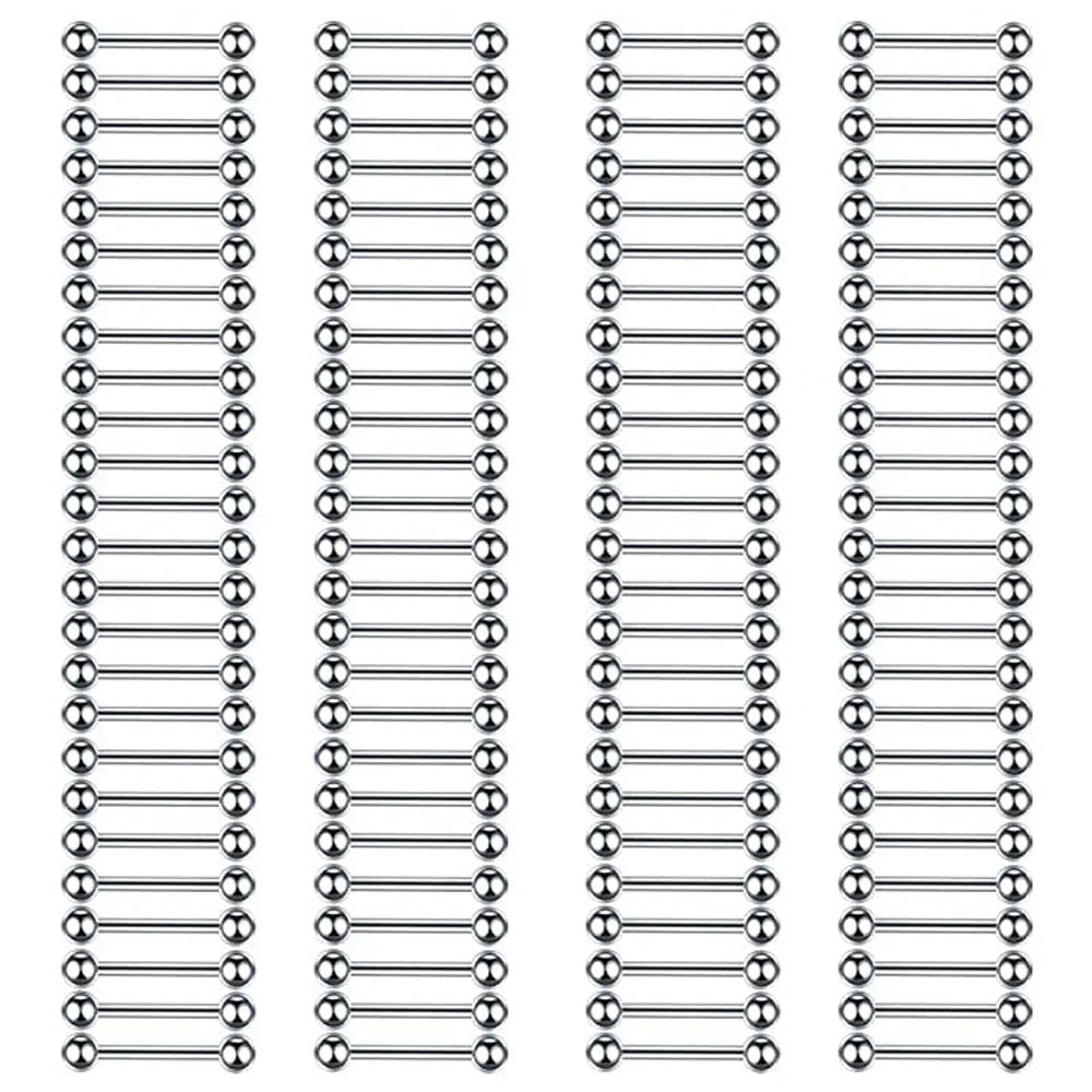 Tongue Rings Barbell Set 20 Pcs Unisex Body Piercing Jewelry