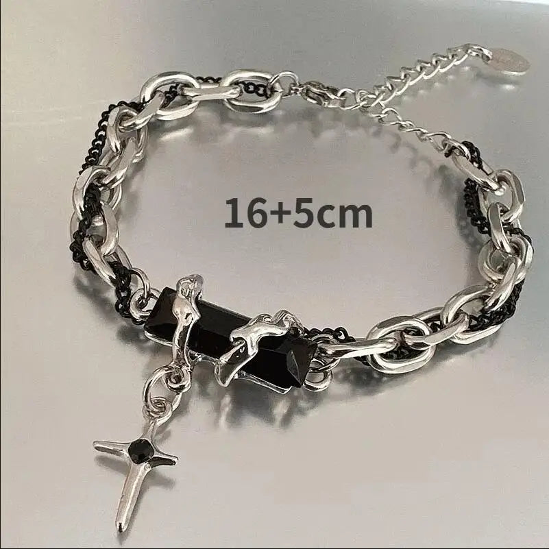 Bracelet Stainless Steel Zircon Star Chain Bracelet