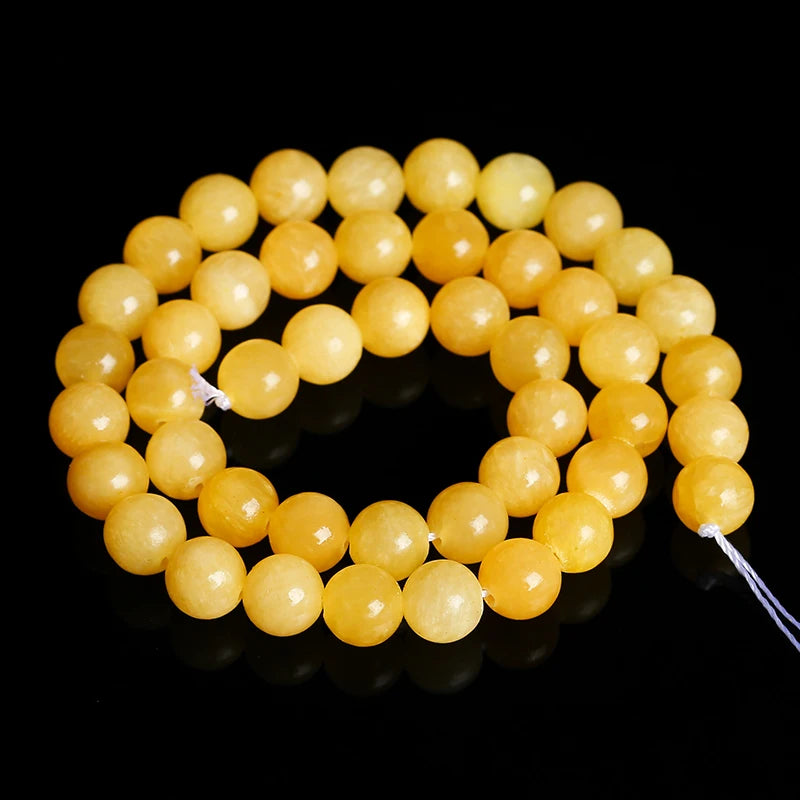 Natural Stone Jade Beads Round Spacer For Jewelry Making