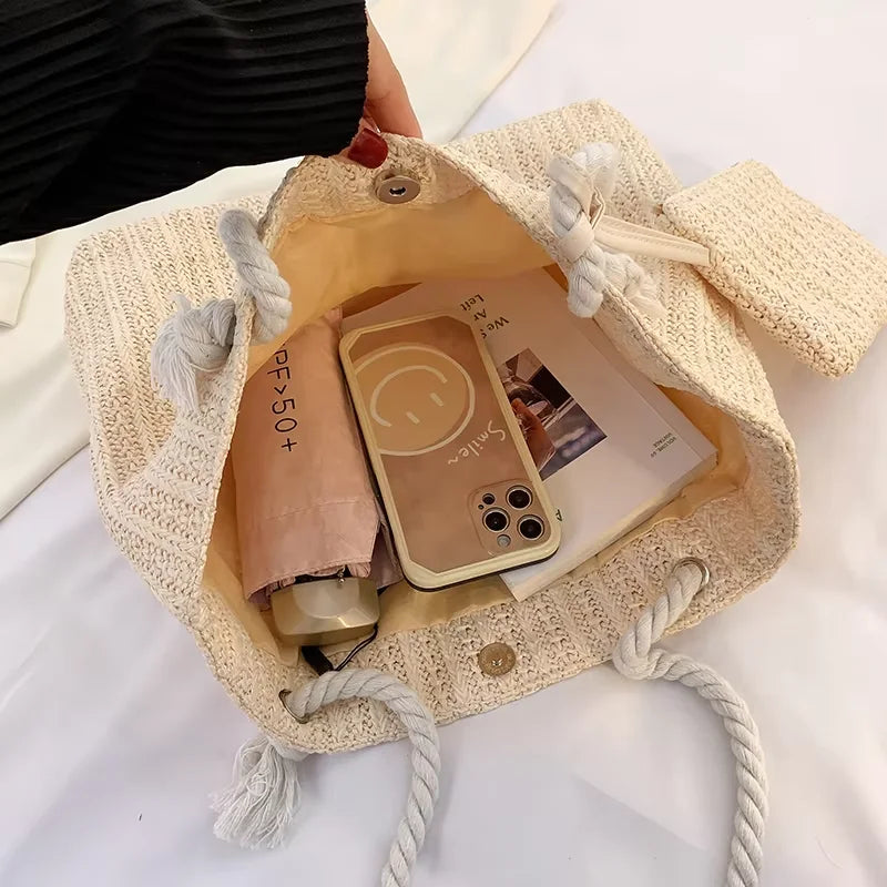 Tote Straw Beach Bag