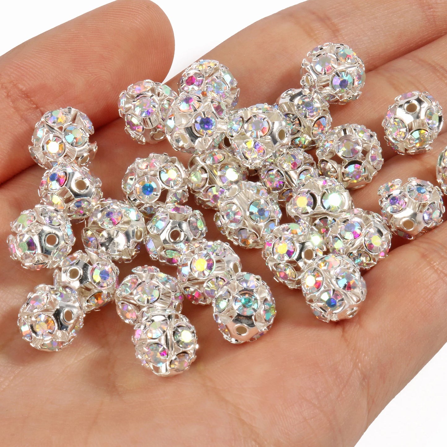 Rhinestone Ball Shape Beads For Jewelry Making