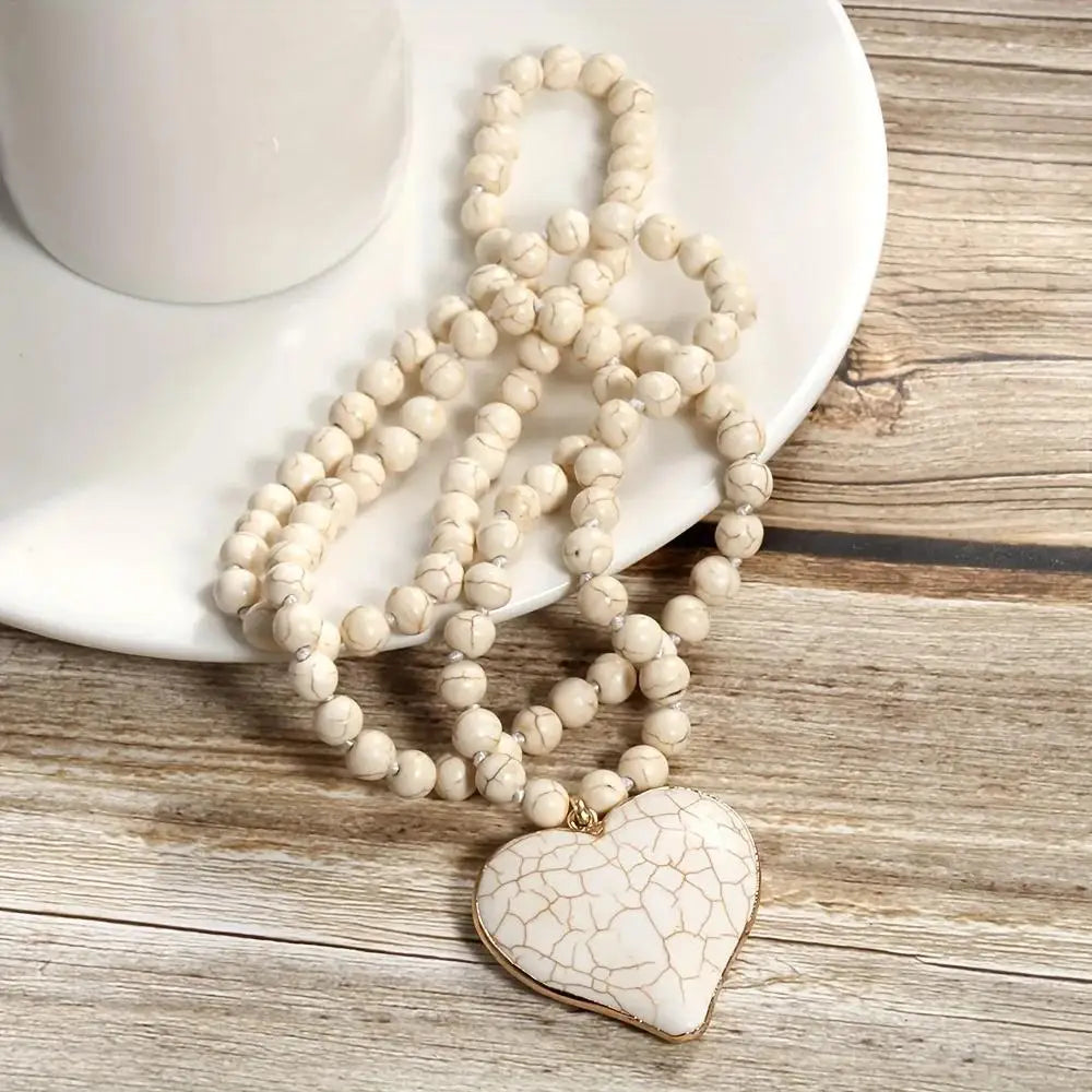 Handmade Knotted Beaded Necklace