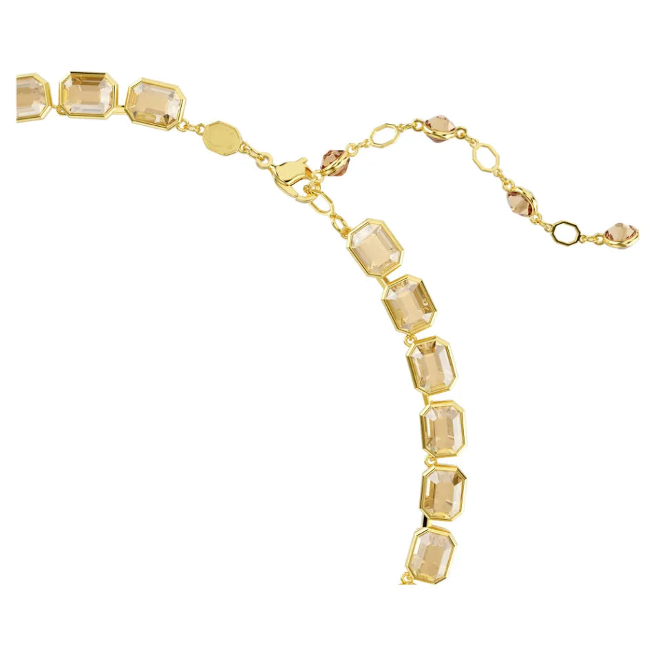 Necklace Octagon Cut Crystal Pendant Necklace With Crystal Center Stone