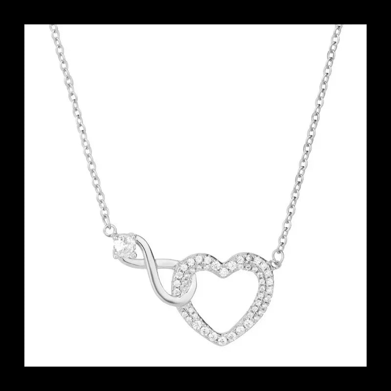 Infinity Symbol Necklace With Zircon Stones