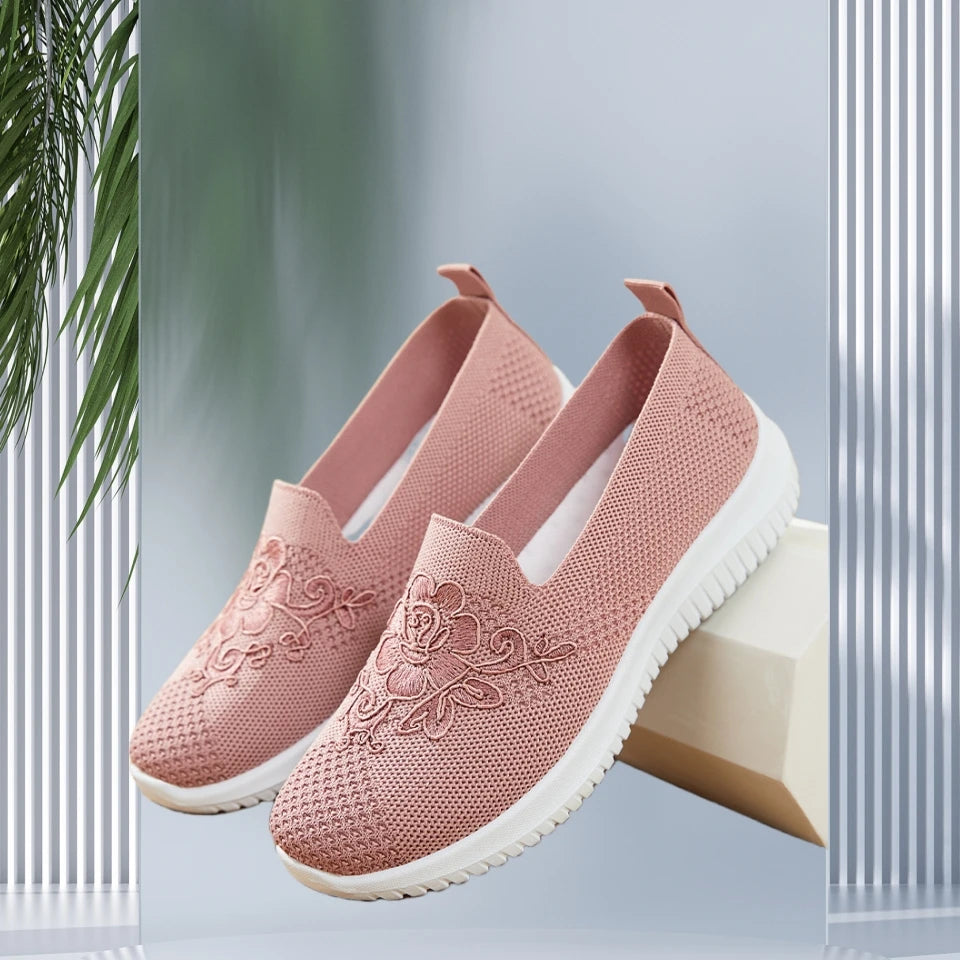 Women Breathable Mesh Flat Shoes Slip On Casual Loafers
