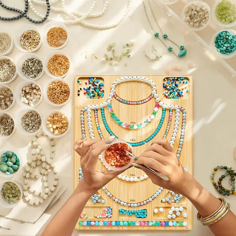 Beading Board Set With Mats And Trays For Organized Jewelry