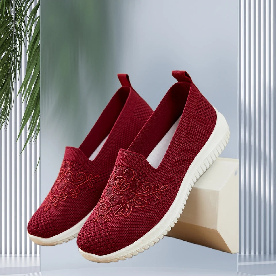 Women Breathable Mesh Flat Shoes Slip On Casual Loafers