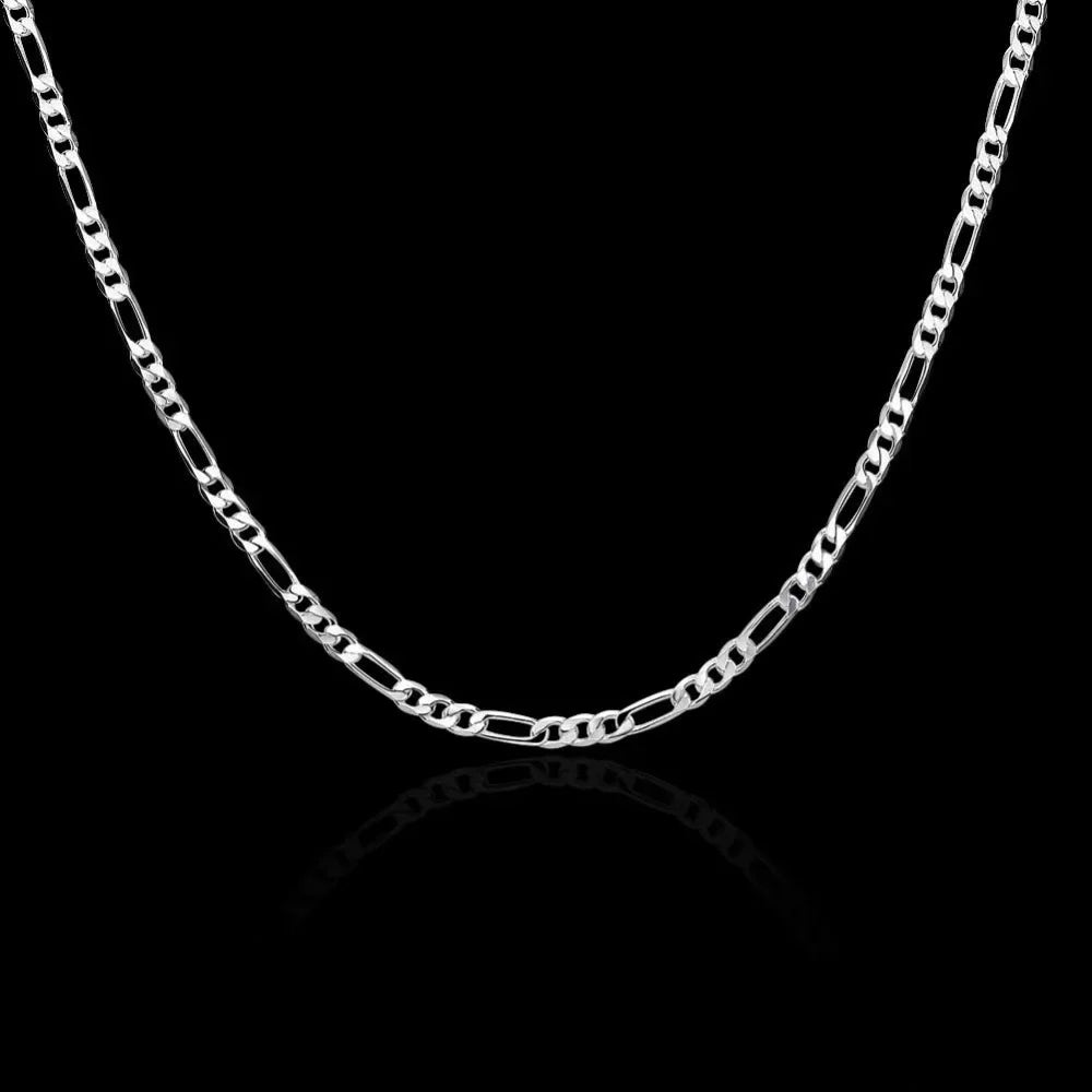 Sterling Silver Figaro Chain Necklace