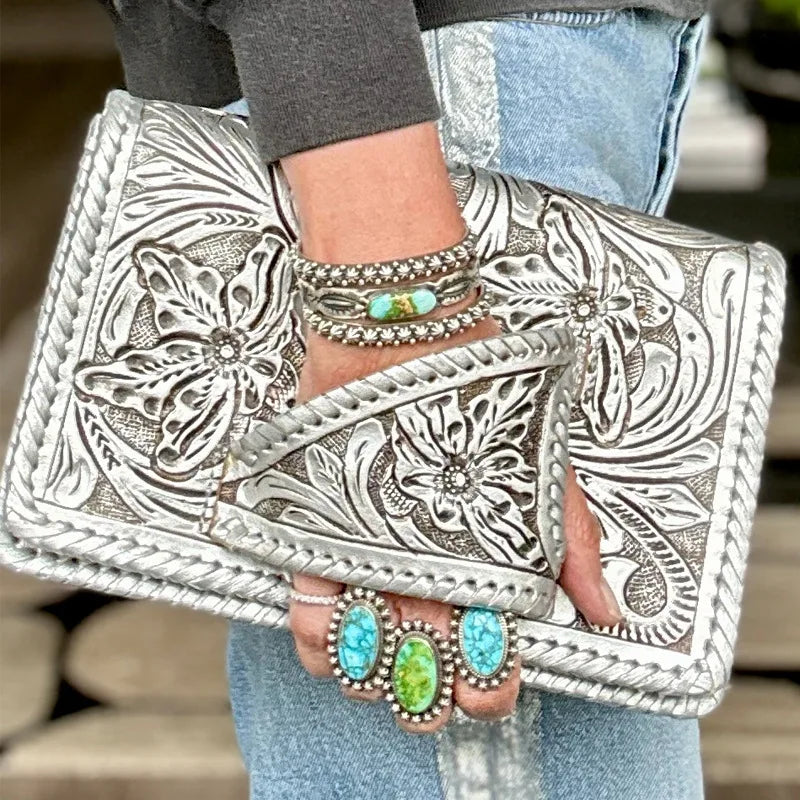 Handbag Leather Flexible compact
