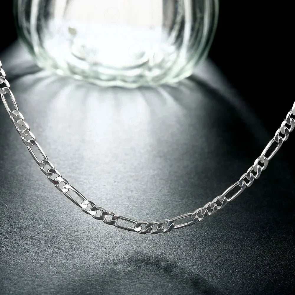 Sterling Silver Figaro Chain Necklace