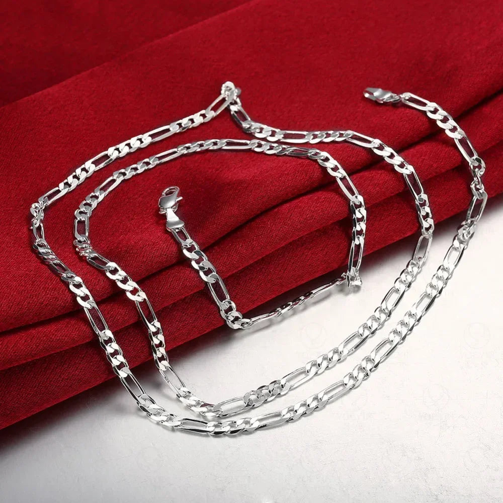 Sterling Silver Figaro Chain Necklace