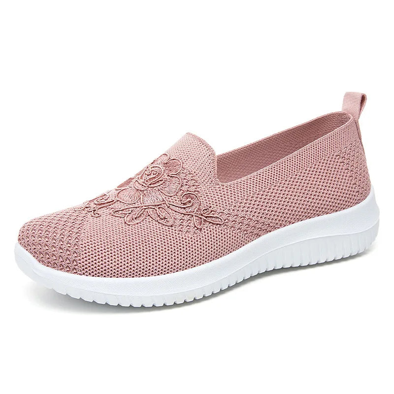 Women Breathable Mesh Flat Shoes Slip On Casual Loafers