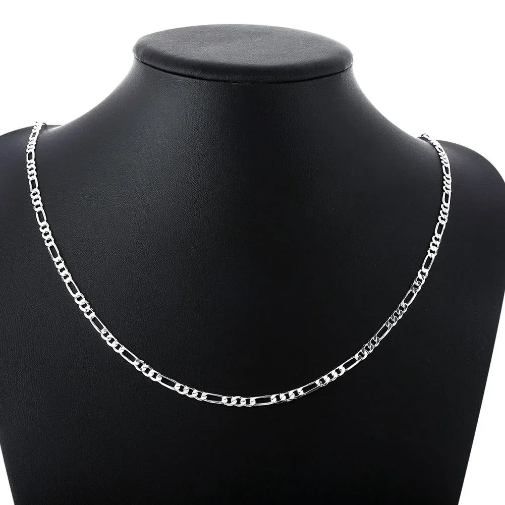 Sterling Silver Figaro Chain Necklace