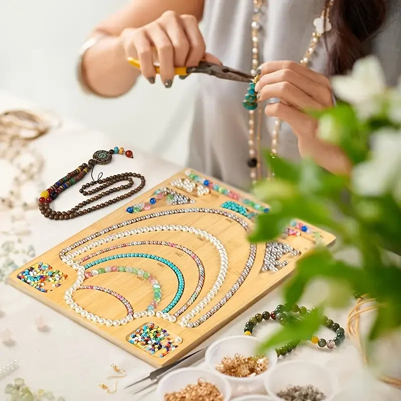 Beading Board Set With Mats And Trays For Organized Jewelry