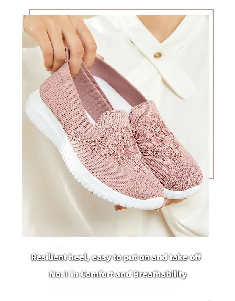 Women Breathable Mesh Flat Shoes Slip On Casual Loafers