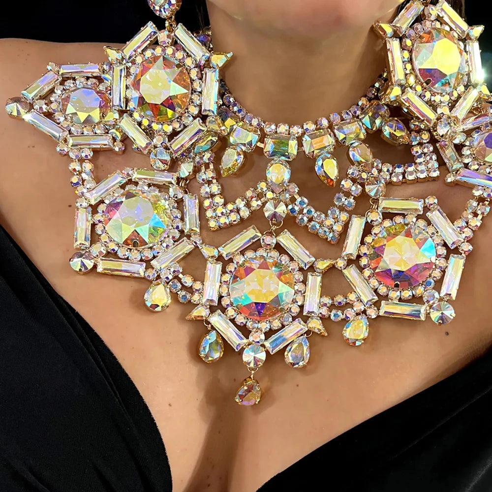 Crystal Necklace Drag Queen Jewelry