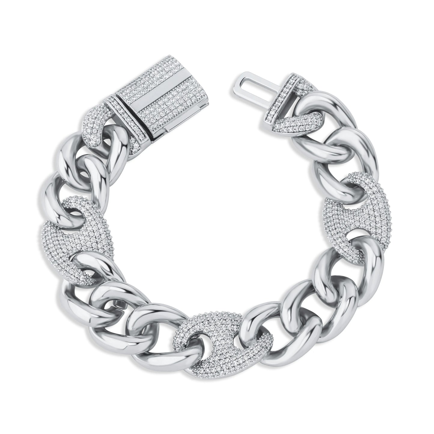 Bracelet Box Buckle Cubic Zirconia