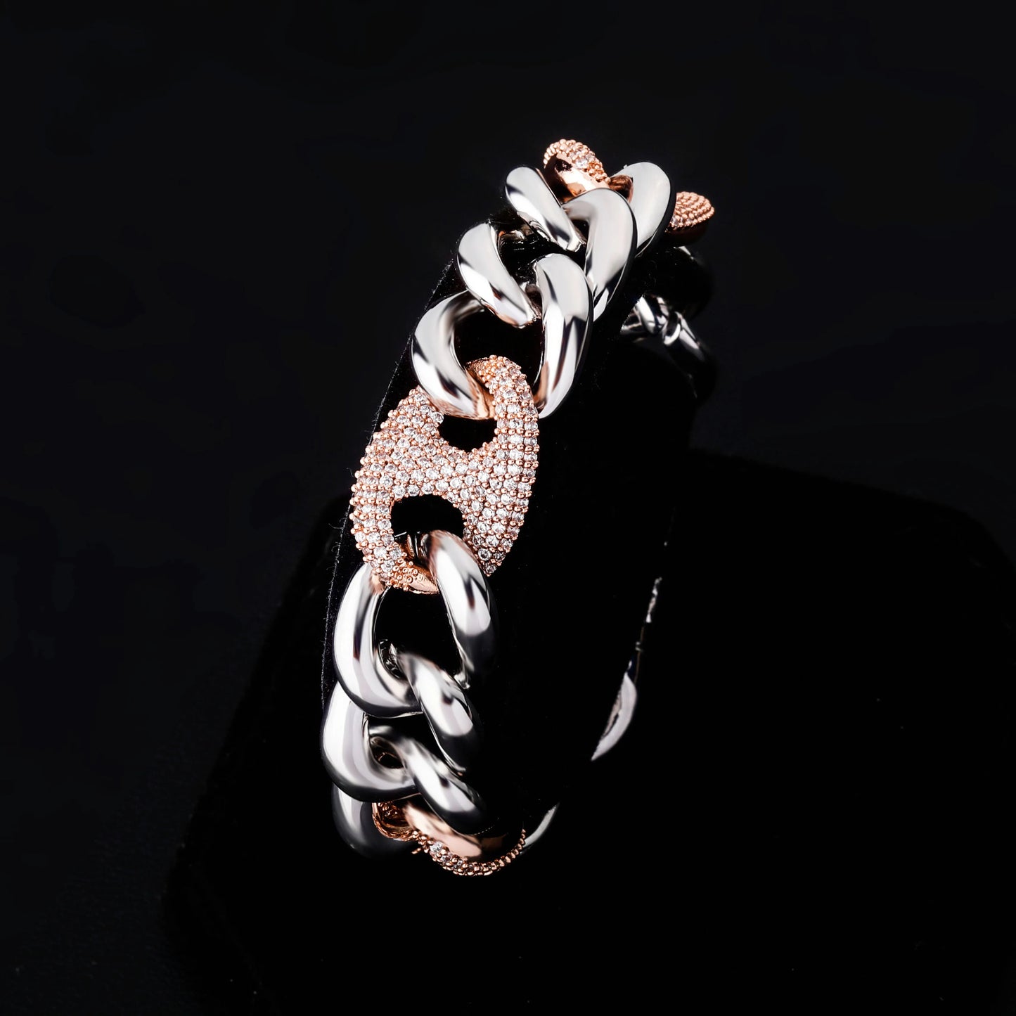 Bracelet Box Buckle Cubic Zirconia