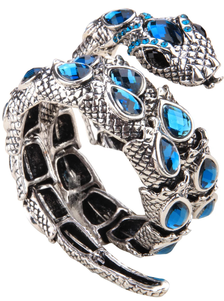 Stretch Snake Bracelet Armlet Cuff For Women Crystal Bangle Plated