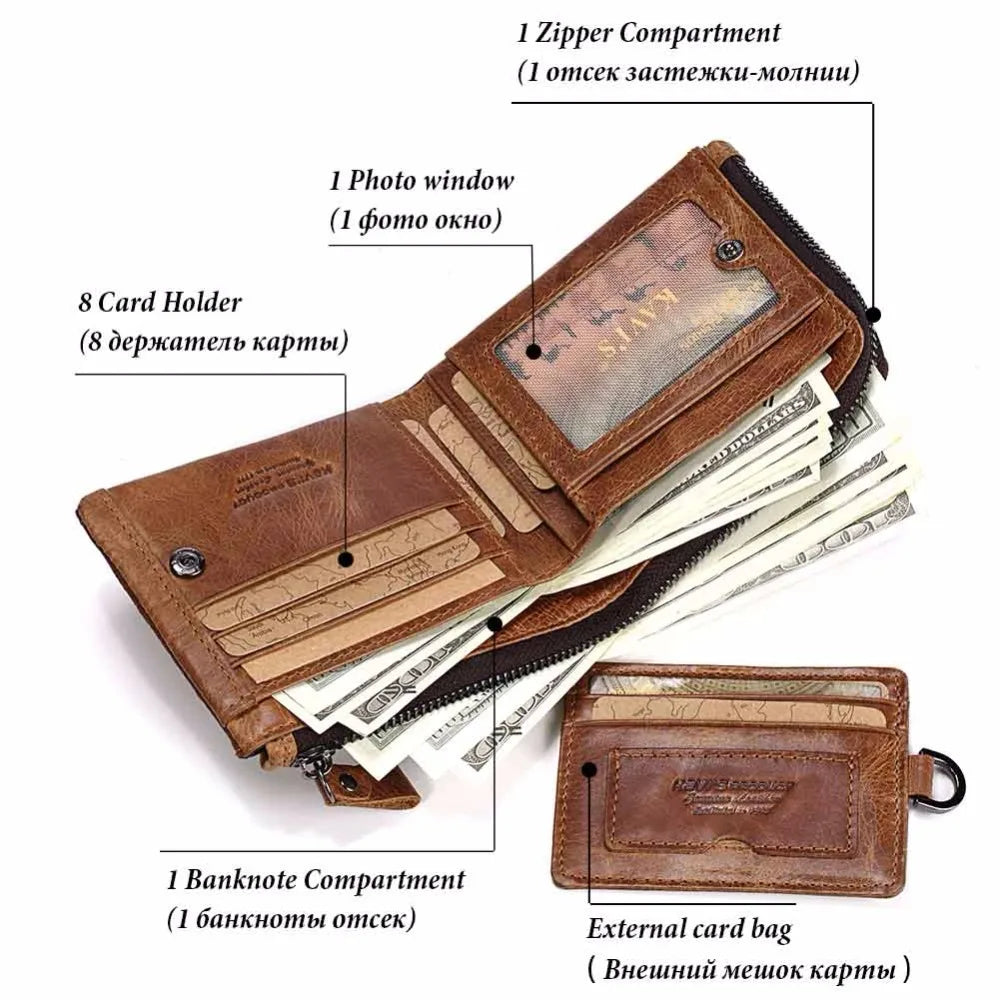 Leather Wallet Card Holder