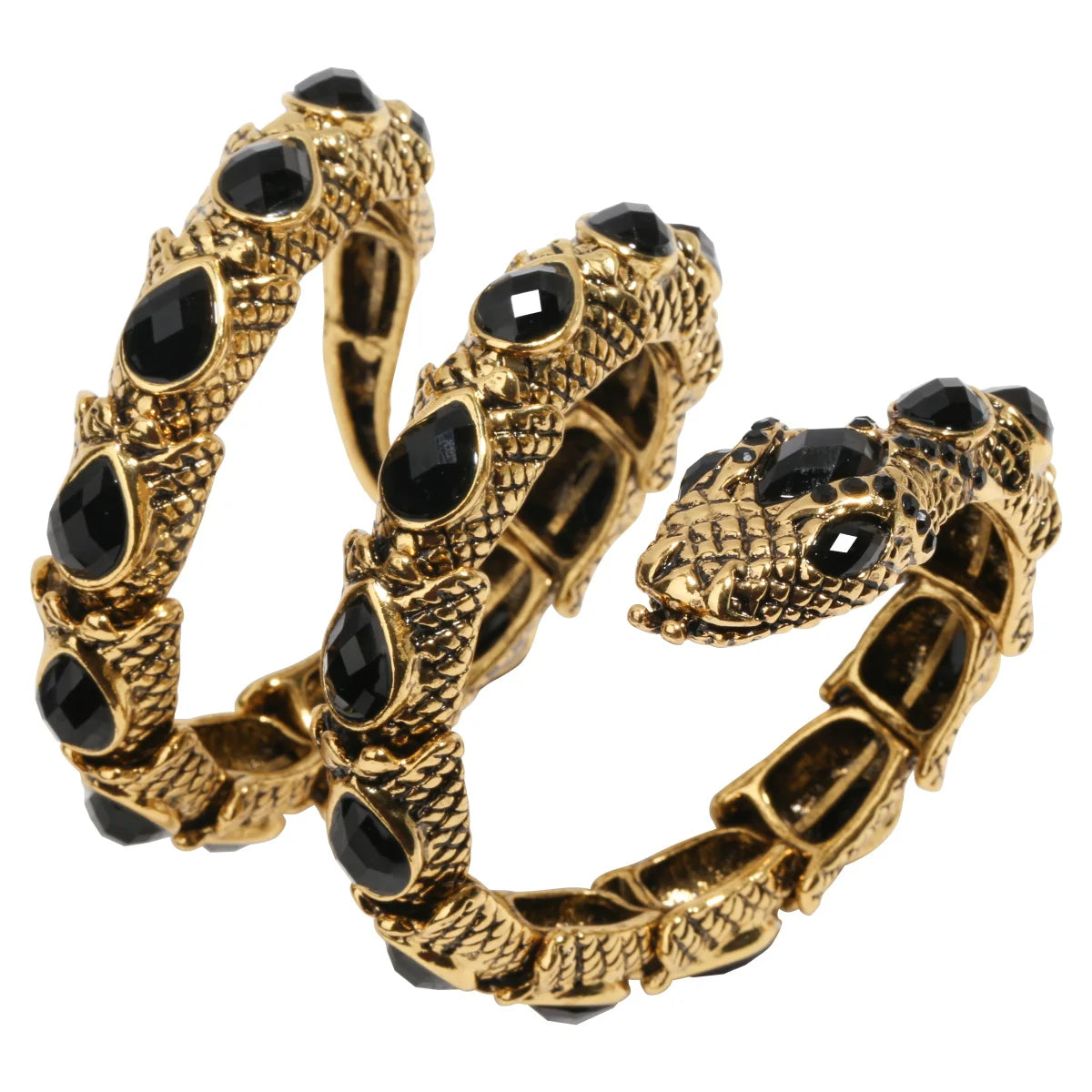 Stretch Snake Bracelet Armlet Cuff For Women Crystal Bangle Plated