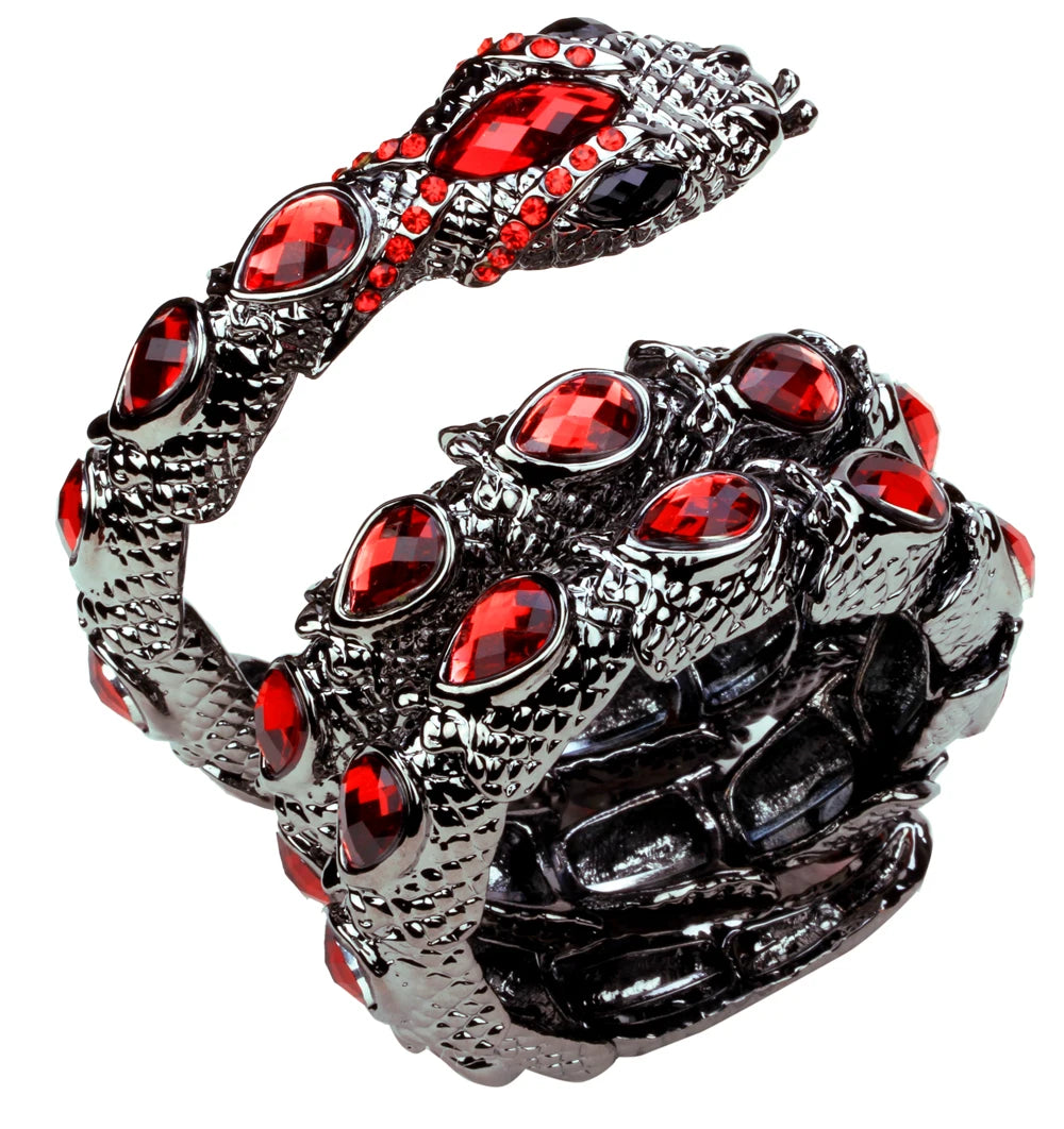 Stretch Snake Bracelet Armlet Cuff For Women Crystal Bangle Plated