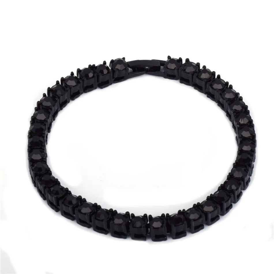 Necklace  1 Row 5mm Tennis Necklace And Bracelet Set Gold Plated